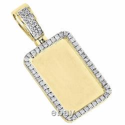 Moissanite 1Ct Round Memory Picture Frame Pendant 14K Yellow Gold Plated Silver