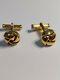 Montblanc Yellow Gold Plated Knot Cufflinks(d38)