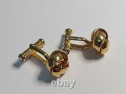 Montblanc Yellow Gold Plated Knot Cufflinks(D38)