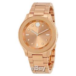 Movado Bold Rose Dial Rose Gold Ion-plated Ladies Watch 3600417