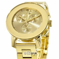 Movado Unisex 3600358 Swiss Chronograph BOLD Gold-Tone Ion-Plated Bracelet Watch