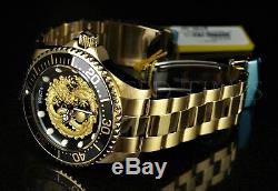 NEW Invicta 47mm Pro Diver DRAGON NH35A Automatic 18K Gold Plated SS Watch 26490