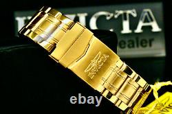 NEW Invicta Men 48mm AVIATOR BOLT FLIGHT Dial 18k Gold Plated S. S Bracelet Watch