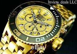 NEW Invicta Men's 52mm Subaqua Chronograph 18K Gold Plated Stainless Steel Watch