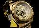 New Invicta Men's 53mm Speedway Viper 18 K Gold Plated Chrono S. S Bracelet Watch