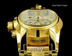 NEW Invicta Reserve 52mm Bolt Zeus White MOP DIAL MAGNUM 18K Gold Plated Watch