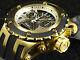 New Invicta Subaqua Swiss Made Chronograph 18k Gold Ip Twisted Metal Ss Watch
