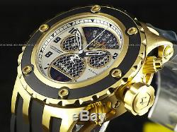 NEW Invicta Subaqua Swiss Made Chronograph 18K Gold Ip Twisted Metal SS Watch