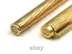 NICE VINTAGE c1980 PARKER 180 ECORSE BARK GOLD PLATED FOUNTAIN PEN 14K XF-M