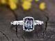 Natural Alexandrite 3ct Cushion Cut Women Halo Ring 14k White Gold Silver Plated