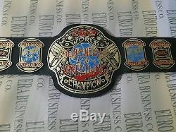 New ECW Championship Belt Adult Size Gold Metal Plates With Bag