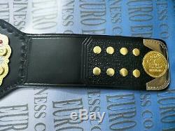 New IWGP V4 Championship Belt, Adult Size 24k Gold Metal Plates & Real Leather