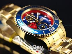New Invicta DC Comics 43mm Superman LE Quartz Chronograph 18K Gold Plated Watch
