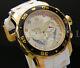 New Invicta Men Scuba Pro Diver Chrono 18k Gold Plated Sunray Dial Ss Poly Watch