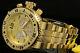 New Invicta Men's 52mm Pro Diver Combat Seal 18 K Gold Plated Chrono S. S Watch