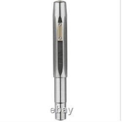 New MAJOHN RS1 Octagonal Metal Short Titanium Fountain Pen Gold Plated/14K Nib