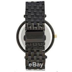 New Michael Kors MK3337 Darci Crystal Black Dial Black Iron Plated Women's Watch