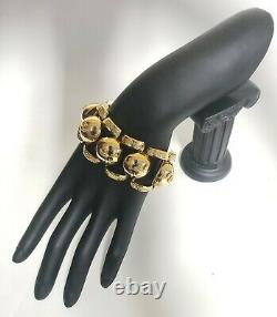 New Versace Gold Plated Metal Medusa Bracelet
