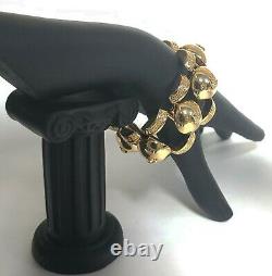 New Versace Gold Plated Metal Medusa Bracelet