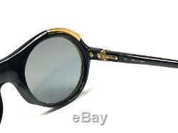 New Vintage Cartier Diabolo Black 53mm Full Set Art Deco Gold Plated Sunglasses
