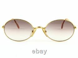 New Vintage Cartier Saturne 51mm Gold Plated Sunglasses France 18k