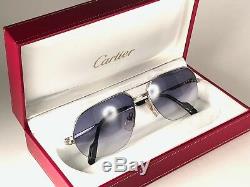 New Vintage Cartier Tank Orsay Platine Sunglasses 18k Heavy Gold Plated France