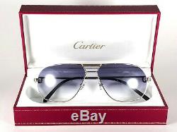 New Vintage Cartier Tank Platine 59 14 Sunglasses 18k Heavy Gold Plated France