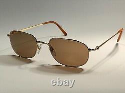 New Vintage Cartier Vesta Gold 56mm Sunglasses France 18k Heavy Plated