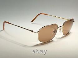 New Vintage Cartier Vesta Gold 56mm Sunglasses France 18k Heavy Plated