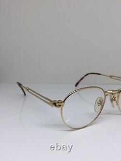 New Vintage Jean Paul Gaultier JPG 55-4176 Eyeglasses Shiny Gold Plated Japan