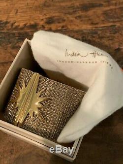 New in Box INDIA HICKS STAR CUFF BRACELET GOLD PLATED CRYSTAL BANGLE SOLD OUT
