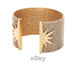 New in Box INDIA HICKS STAR CUFF BRACELET GOLD PLATED CRYSTAL BANGLE SOLD OUT