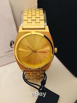 Nixon Time Teller Pack Gold Metal / Leather Interchangeable 2 Strap Watch NWT