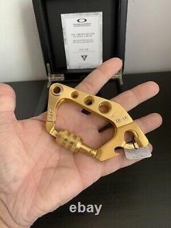 Oakley X-metal/rare/display Gold Plated /stainless Steel Carabiner Bnwt