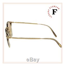 Oliver Peoples OP-505 30th Military Beige 18K Gold Plated Eyeglasses OV5184 47mm