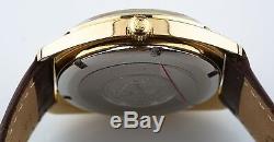 Omega Seamaster Automatic Gold-Plated Vintage Men's Watch with Brown Leather Band