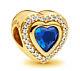 Pandora Sparkling Love Charm 14k Gold Vermeil 797608nanb 14k Gold Plated