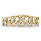 Palmbeach Jewelry Men's Gold-plated Genuine Diamond Interlocking Bracelet 8.5
