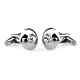 Party Cufflink For Men's 14k White Gold Plated 2ct Round Cut Lab Created Diamond