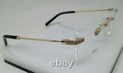 Paul Vosheront Lunnettes PV605 Gold 23KG Plated Rimless Eyeglasses 59-18-145 C1