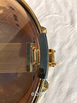 Pearl Masters Custom Snare 24K Gold Plated Hardware 14 x 6 1/2 New Remo Heads