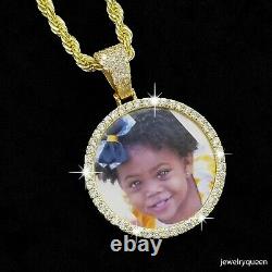 Personalized Custom Photo Picture Gold Pt Chain Charm Jewelry Necklace Pendant
