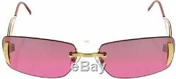 RARE $1200 Gold Plated FRED LUNETTES Designer Womens Marine Sunglasses P F1 906
