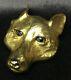 Rare C. Christopher Ross Gold Plated Fox Belt Buckle Glass Eyes Excellent