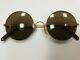 Rare Cartier Paris -mayfair- 18k Gold Plated Round Sunglasses Made In France