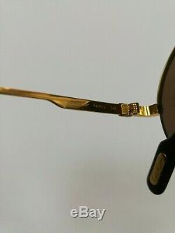Rare Cartier Paris -Mayfair- 18k Gold plated Round sunglasses Made in France