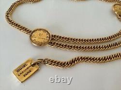 Rare Vintage Chanel Gold Plated Medallion Belt