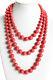 Rarities Womens Sterling Silver Gold Plated Orange Shell Coral Layered Necklace