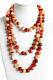 Rarities Womens Sterling Silver Yellow Gold Plated Carnelian Beaded Layered Togg