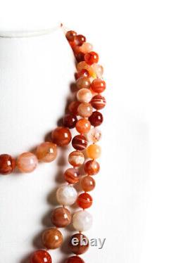 Rarities Womens Sterling Silver Yellow Gold Plated Carnelian Beaded Layered Togg